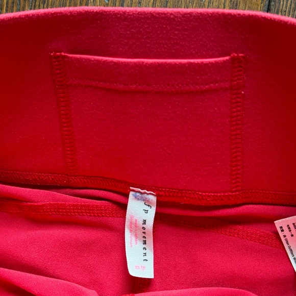 Free People Movement Hang time bike shorts red summer cherry XS running yoga - Picture 7 of 10